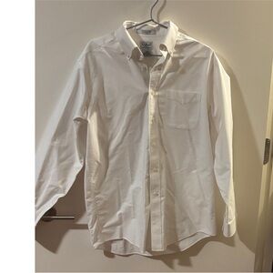 L.L. Bean White Men's Button-Down Dress Shirt